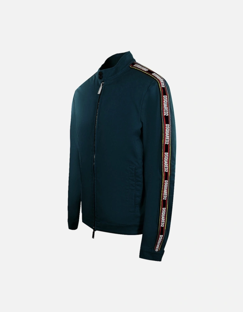 Taped Sleeve Black Jacket