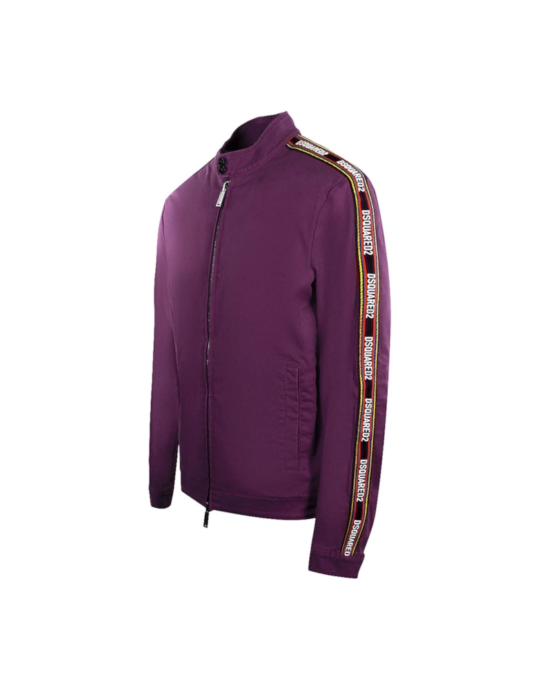 Taped Sleeves Dark Burgundy Jacket