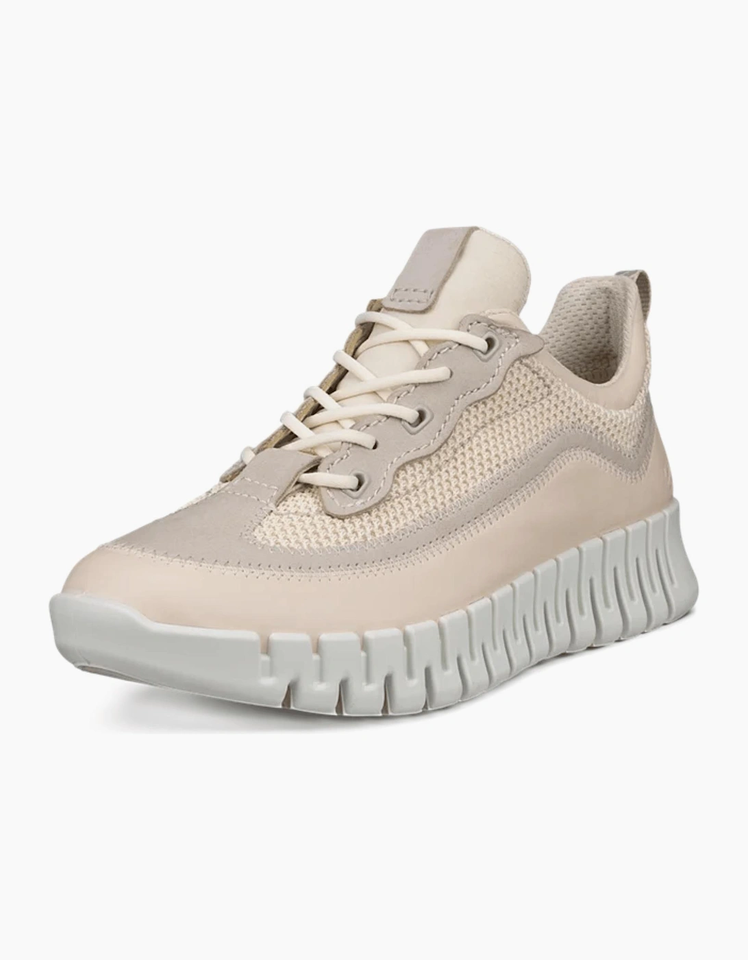 Ecco Women's Tan Gruuv Leather & Textile Trainers  Size 7.5 Uk 41Eu