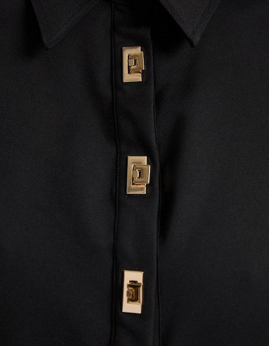 Techno Cotton Woven Short Sleeve Hardwear Detail Shirt