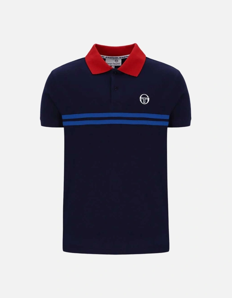 supermac Polo Shirt - Maritime Blue / Adrenaline Rush