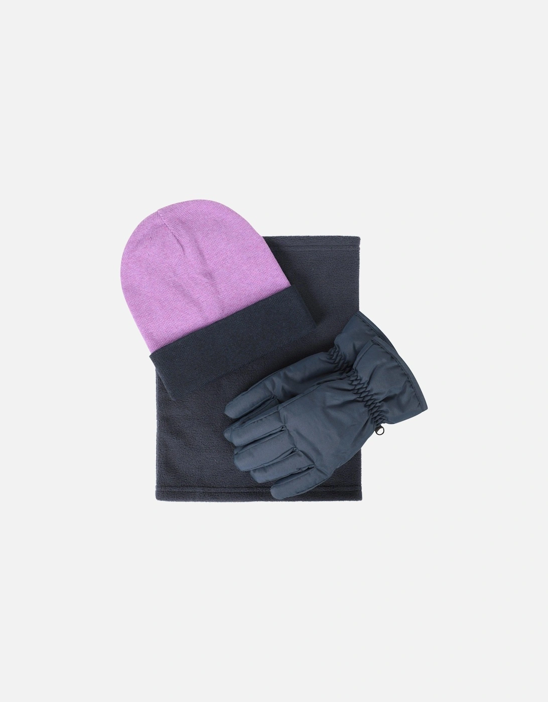 Mountain Warehouse Women's Navy / Snow Accessories Set - Size M