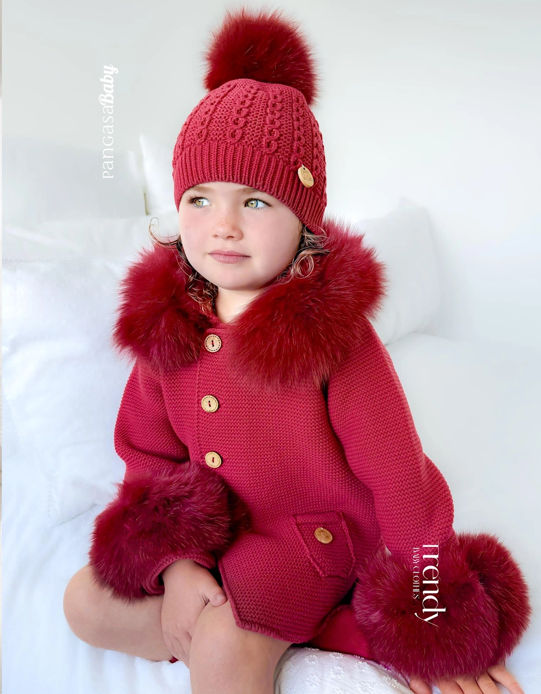 Dark Red Natural Fur Cuffs, 4 of 3