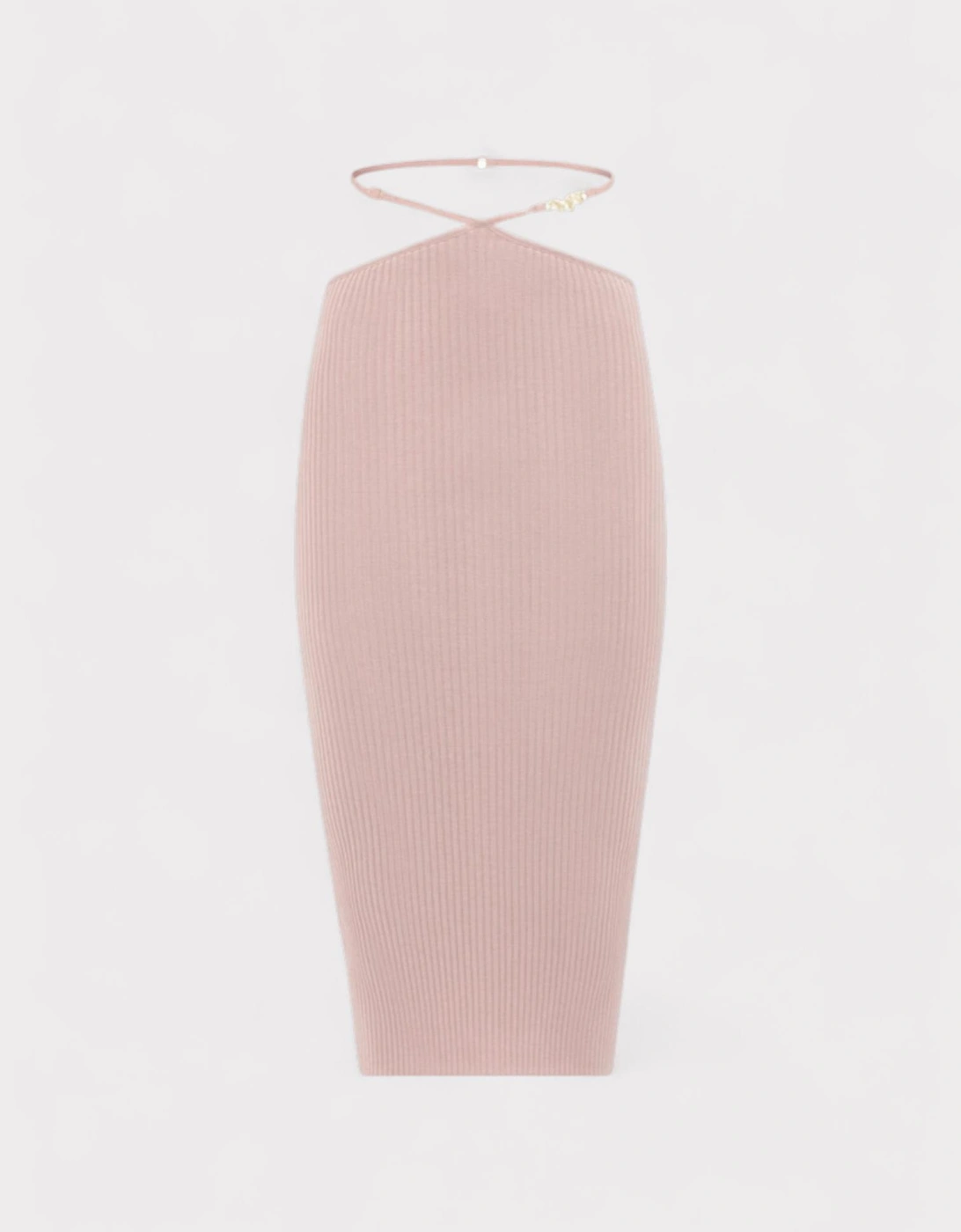 Amiri Women's Pink Ribbed Staggered Midi Skirt - Size: 12/14/32In