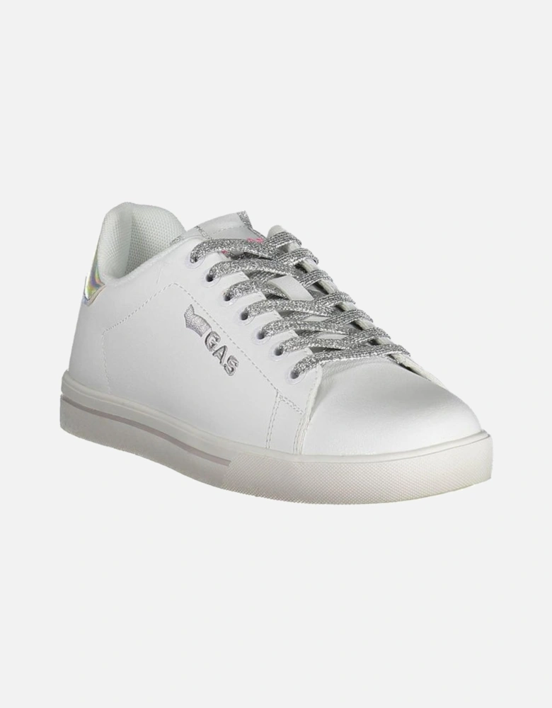 Sporty Lace-Up Shoes with Contrasting Details Women - White Sneakers