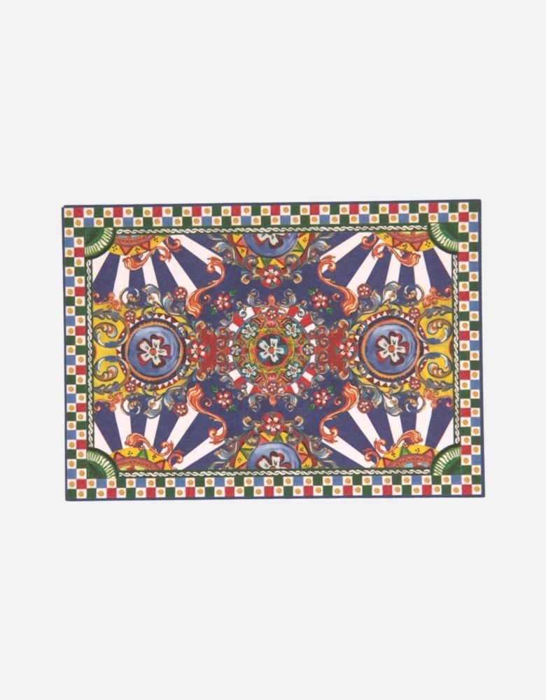 Postcard Holder with Carretto Siciliano Theme Women - Multicolor