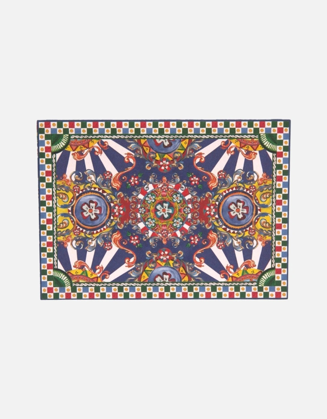 Postcard Holder with Carretto Siciliano Theme Women - Multicolor