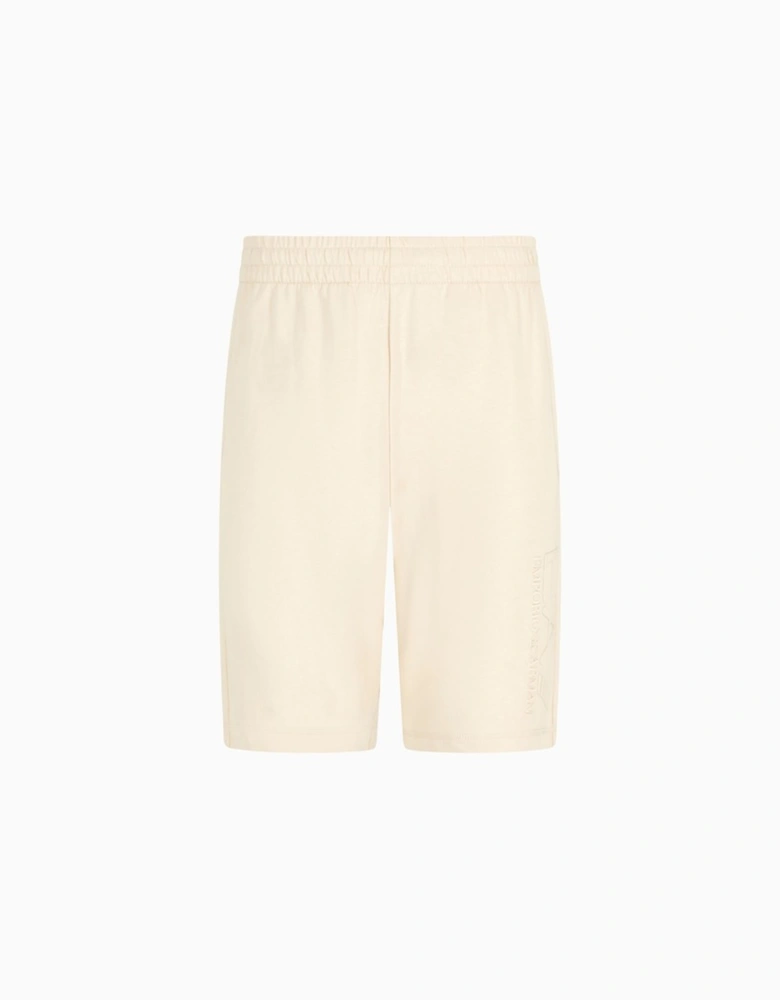 Embossed Large Logo Short - Almond Milk