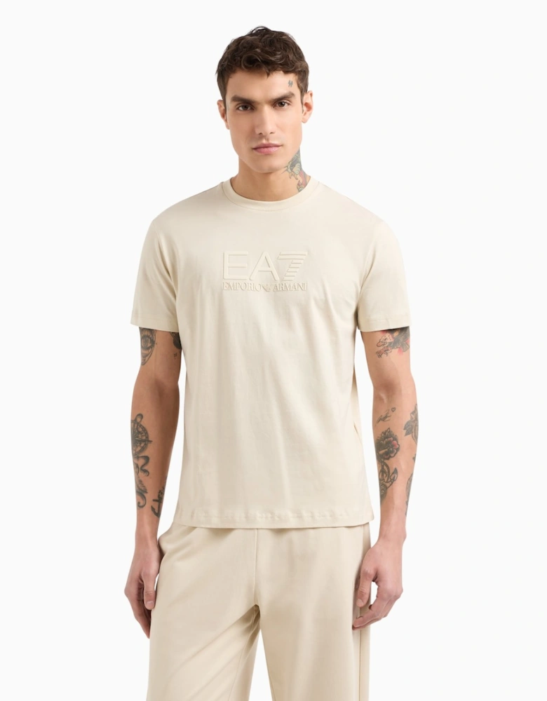 Embossed Large Logo T-Shirt - Almond Milk