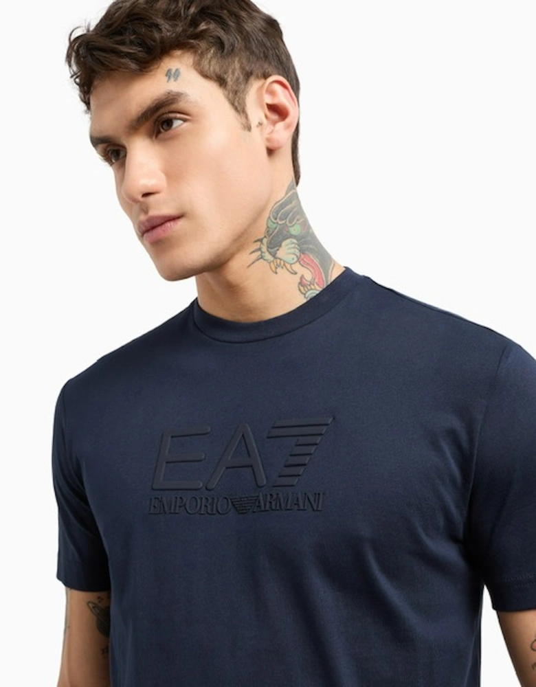 Embossed Large Logo T-Shirt - Navy