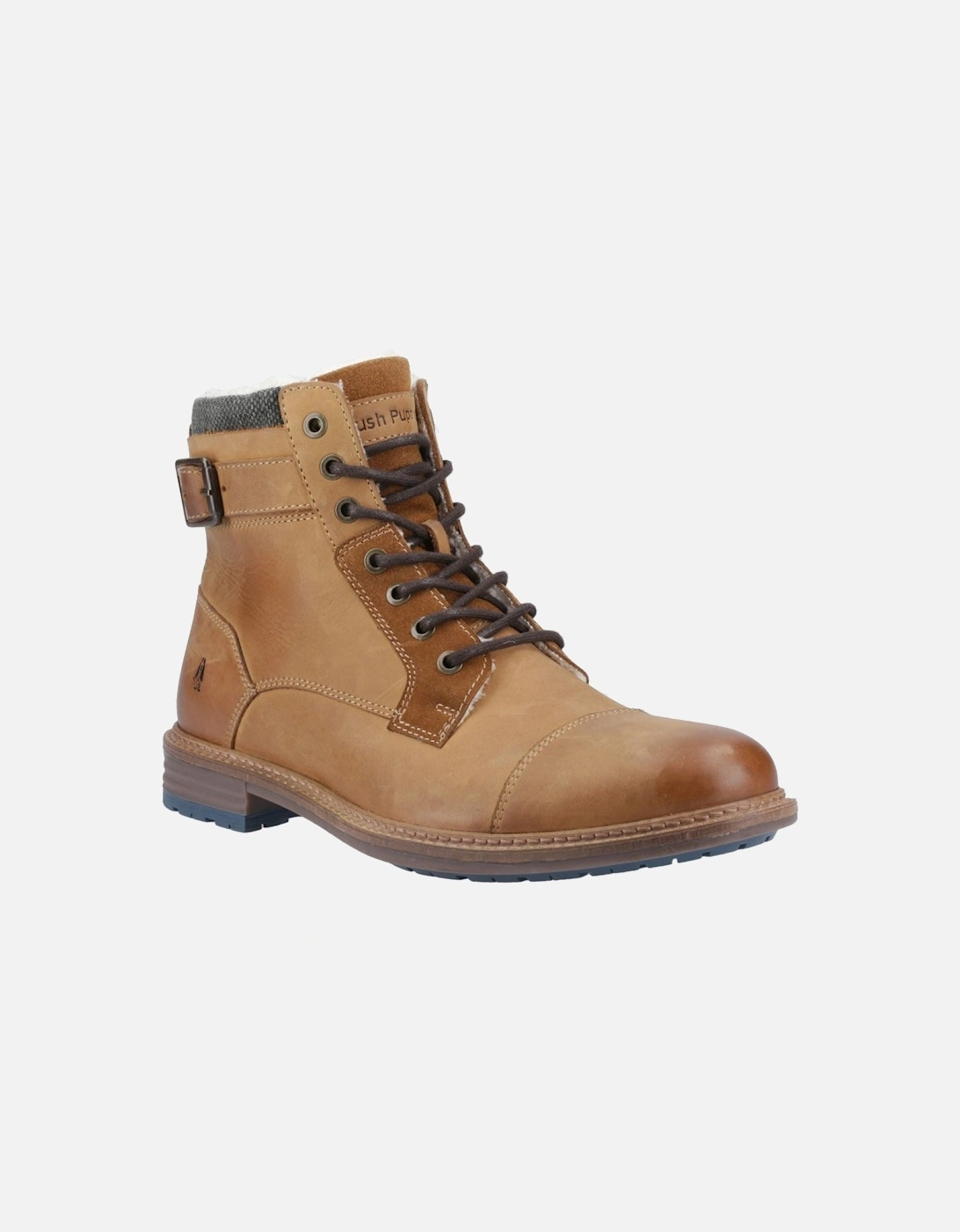 Hush Puppies Men's Brown Jordan Leather Tan Ankle Boots - Size 10 - Image 4