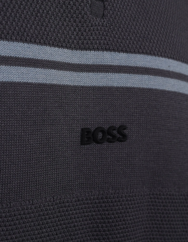 Boss Green Zone Half Zip Knitwear Dark Grey