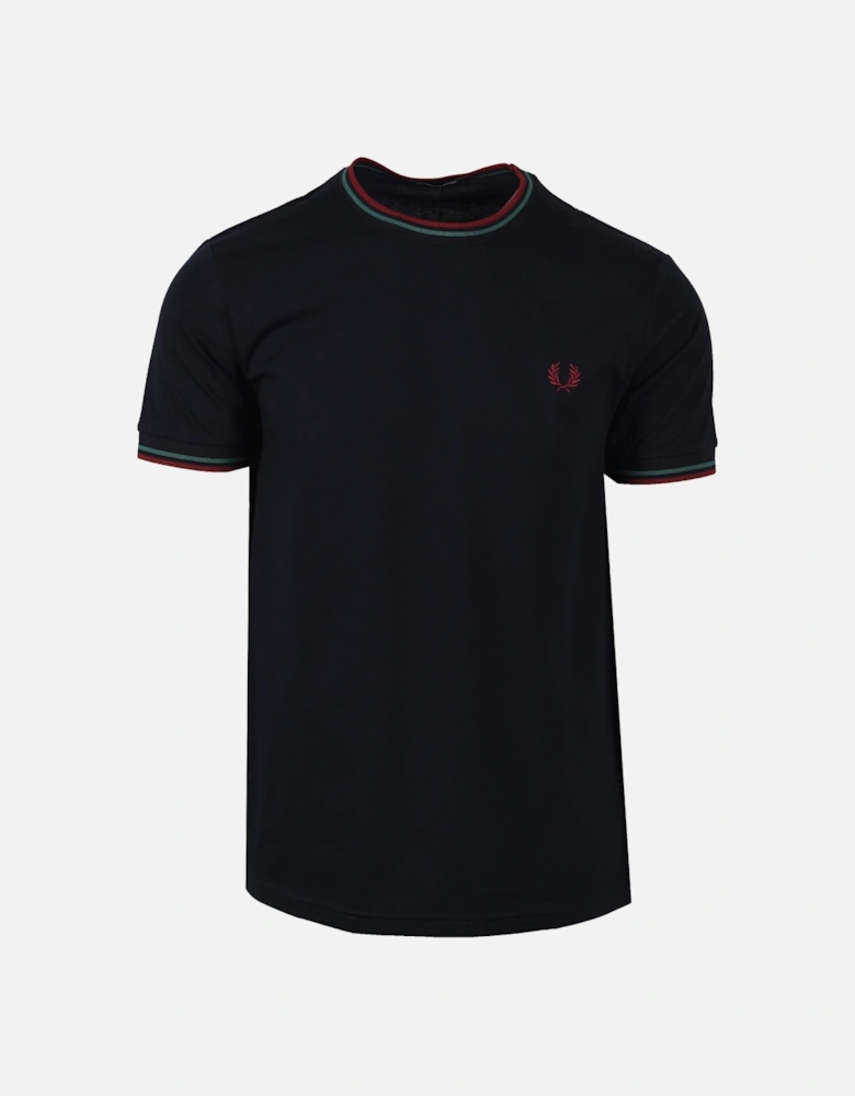 Twin Tipped T-Shirt Navy/Sport Green/Burnt Red