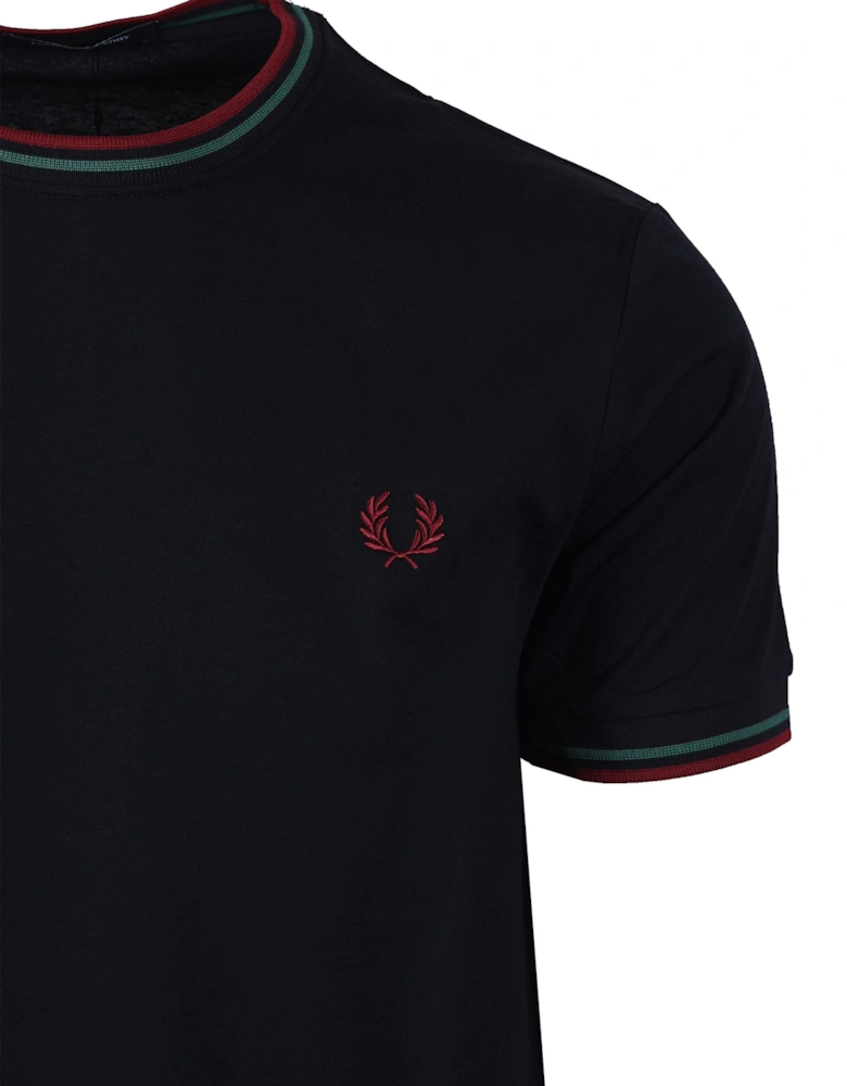 Twin Tipped T-Shirt Navy/Sport Green/Burnt Red
