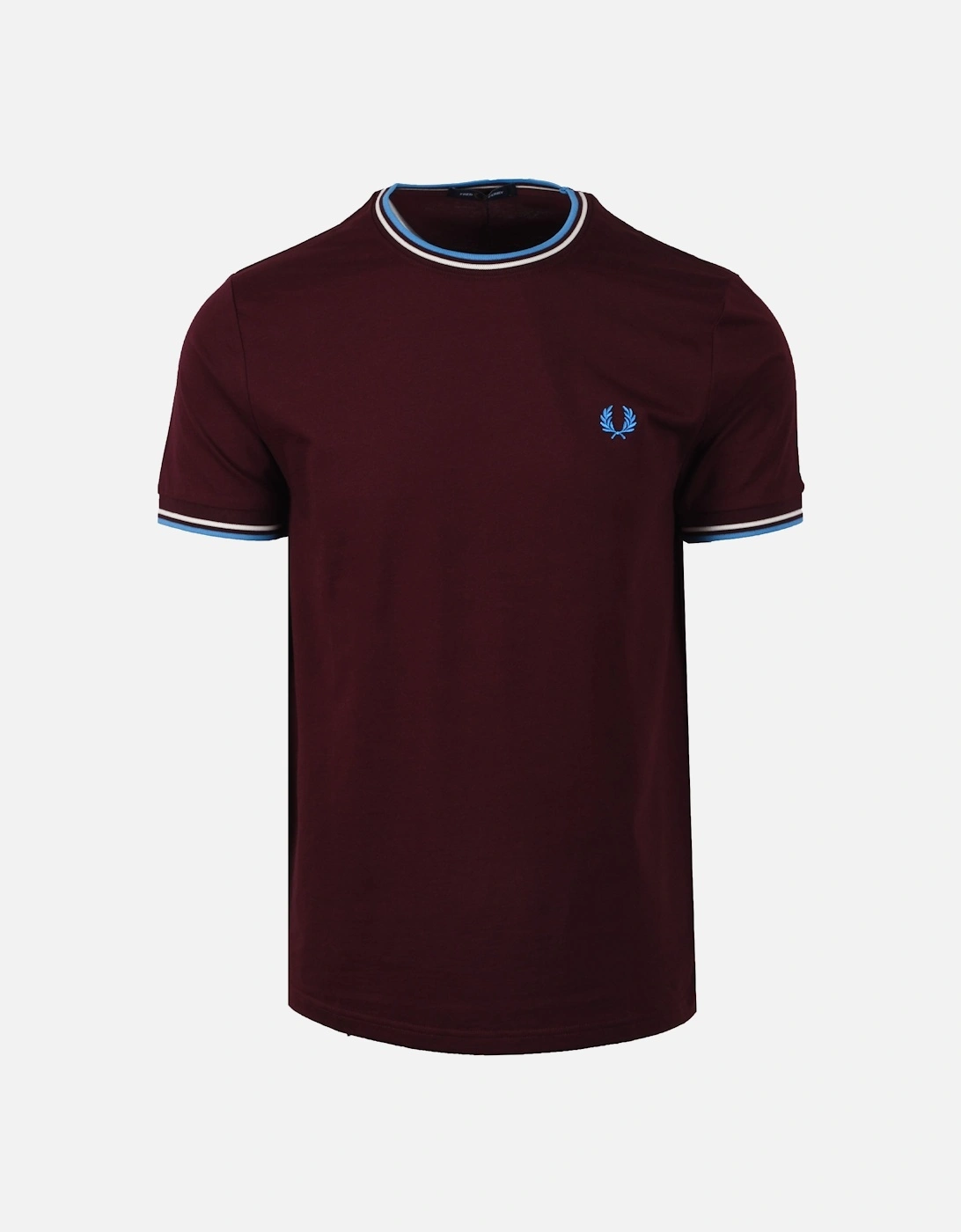 Twin Tipped T-Shirt Oxblood/Ecru/Court Blue, 4 of 3