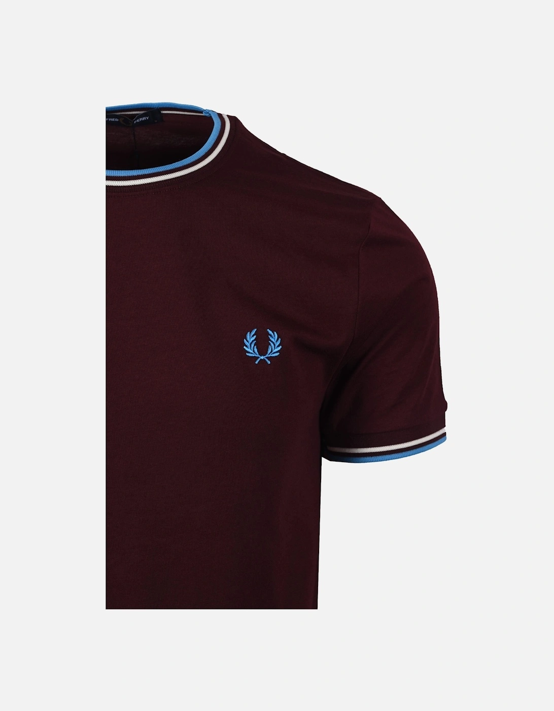 Twin Tipped T-Shirt Oxblood/Ecru/Court Blue