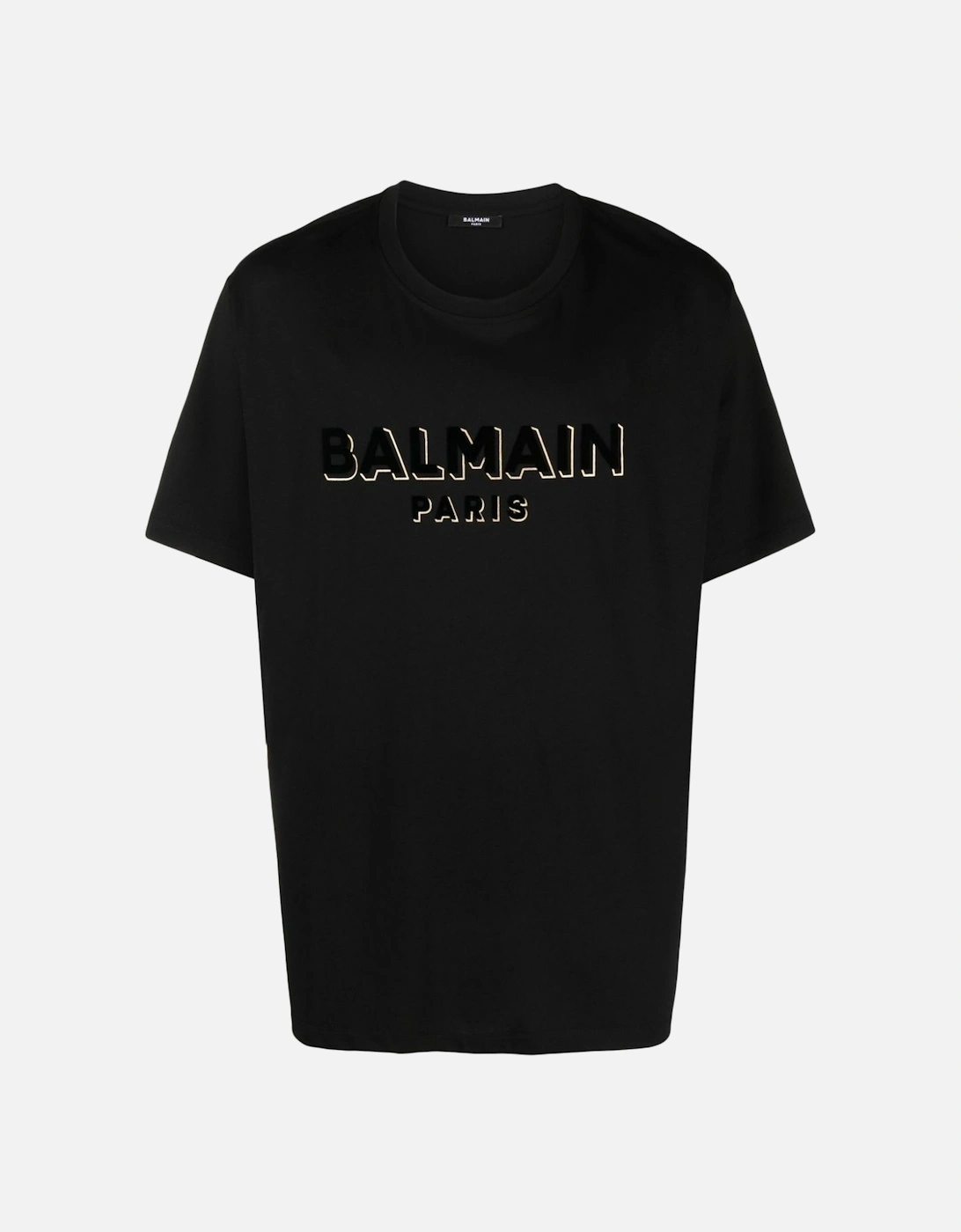 Metallic Velvet Flock T-Shirt Black Gold, 6 of 5