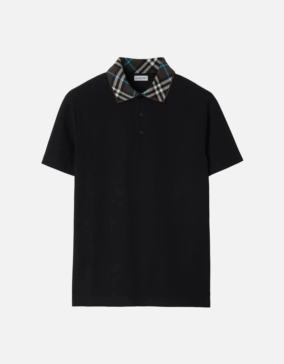 Checked Collar Polo Shirt Black, 5 of 4