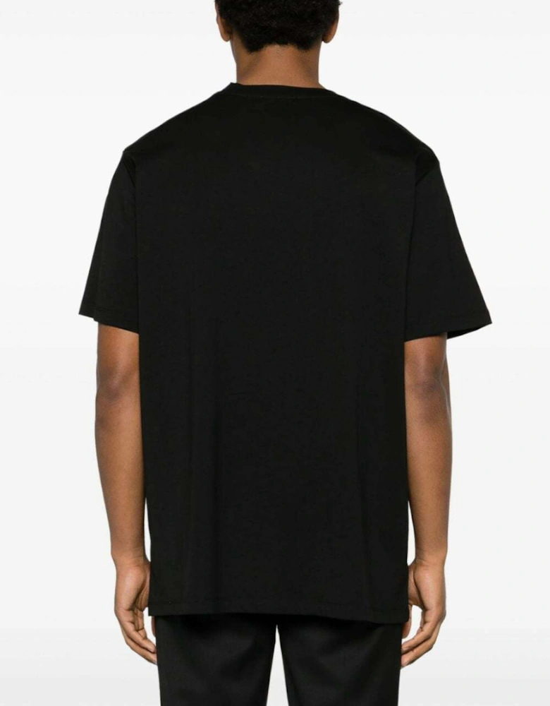 Metallic Velvet Flock T-Shirt Black Gold