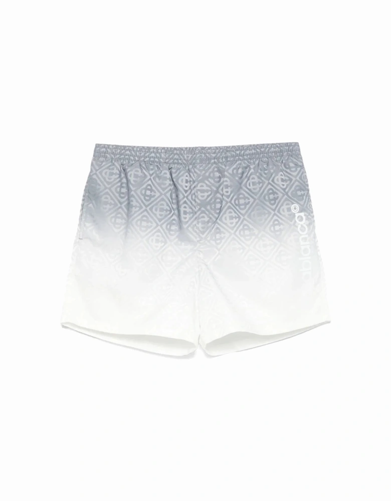Jacquard Gradient Swim Shorts Gray