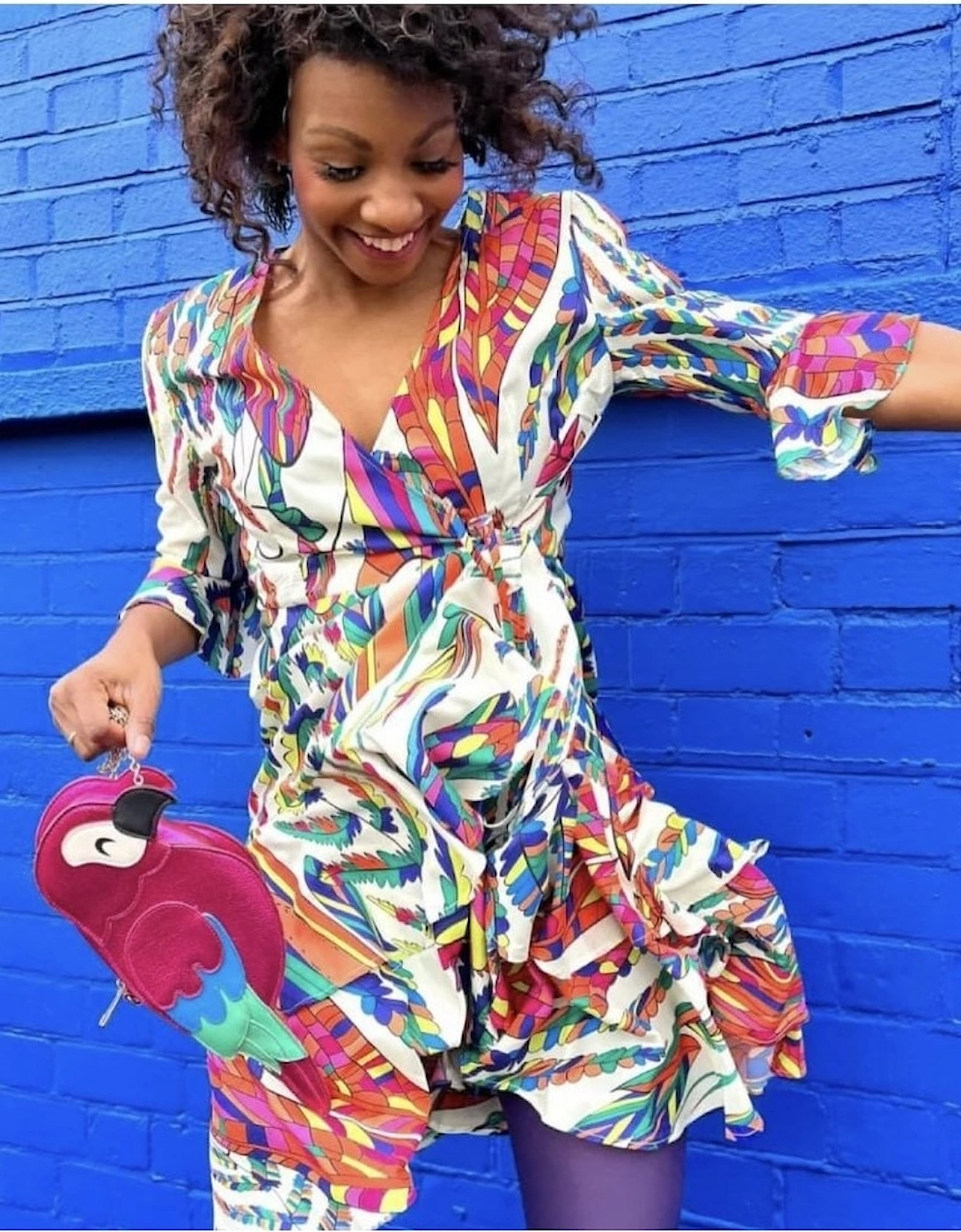 Havanna Tropical Wrap Midi Dress, 5 of 4
