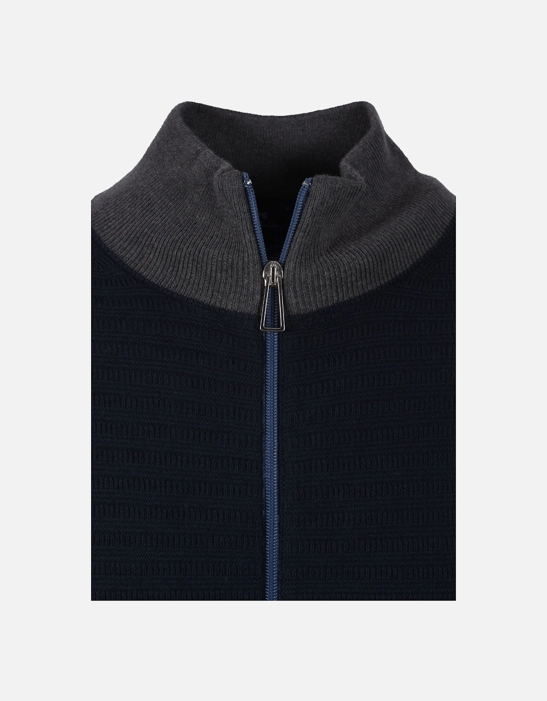 Zip Through Cardigan Dark Navy