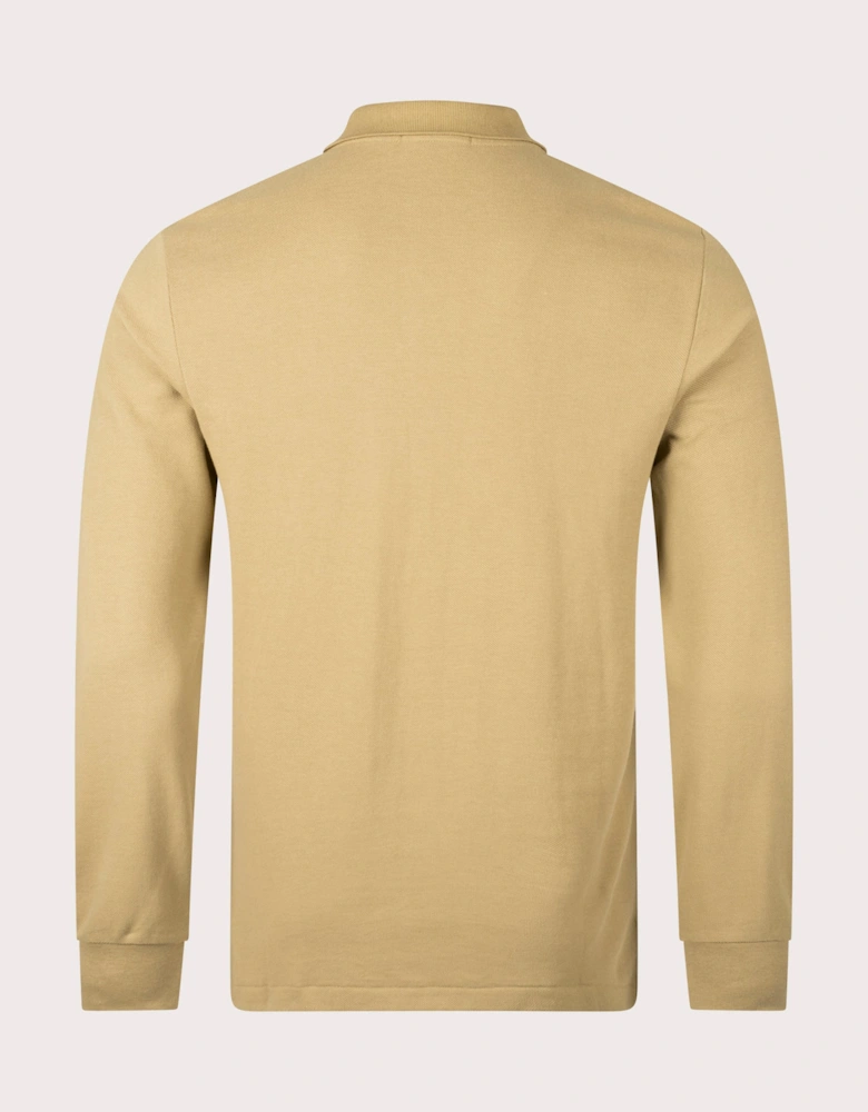 Custom Slim Fit Long Sleeve Polo Shirt