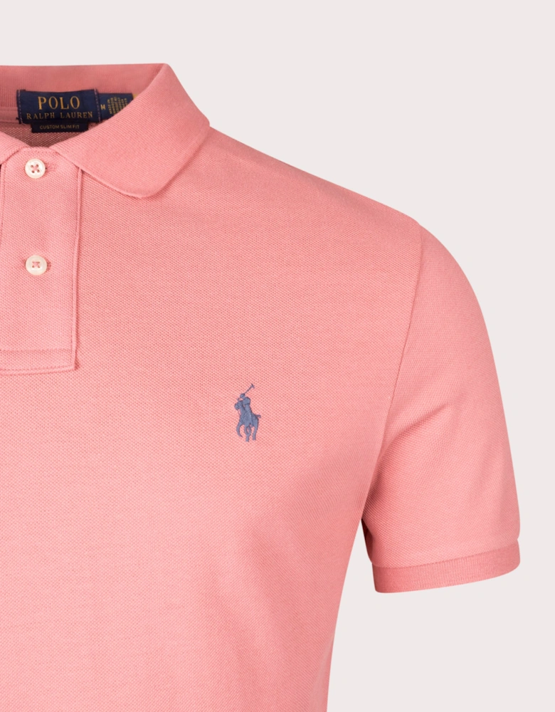 Custom Slim Fit Mesh Polo Shirt