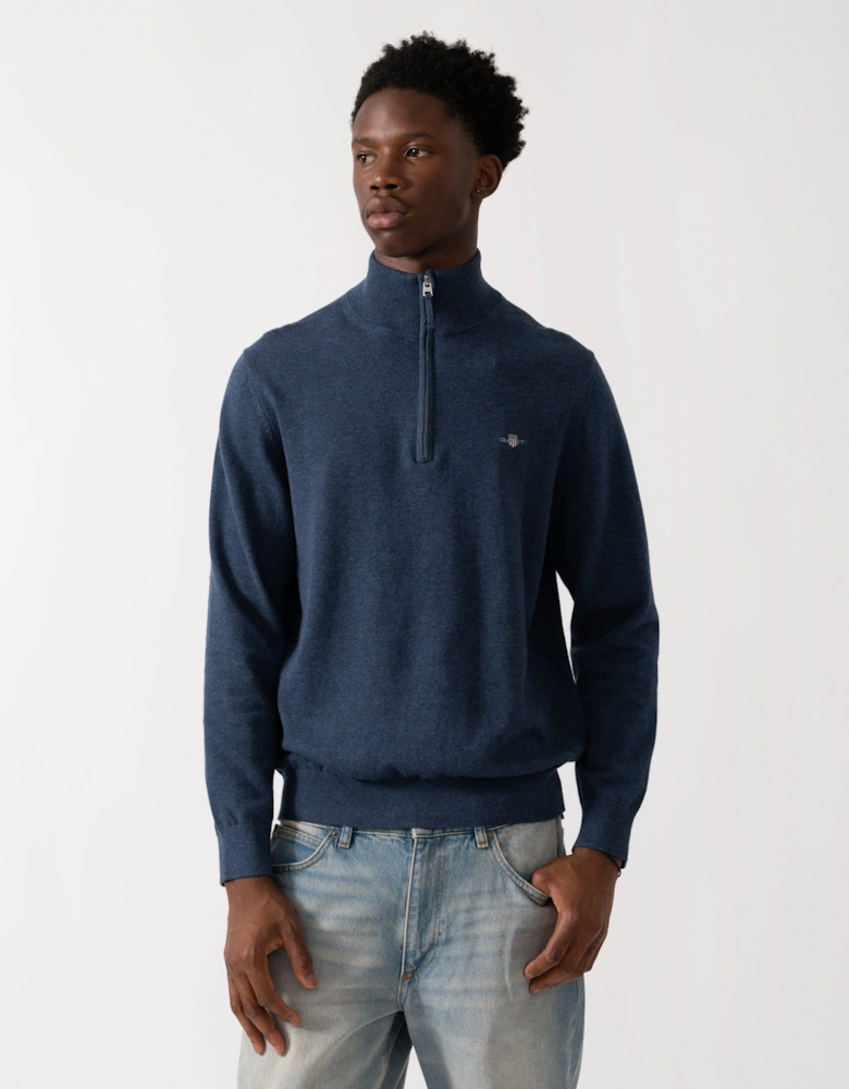 Mens Classic Cotton Half Zip Jumper
