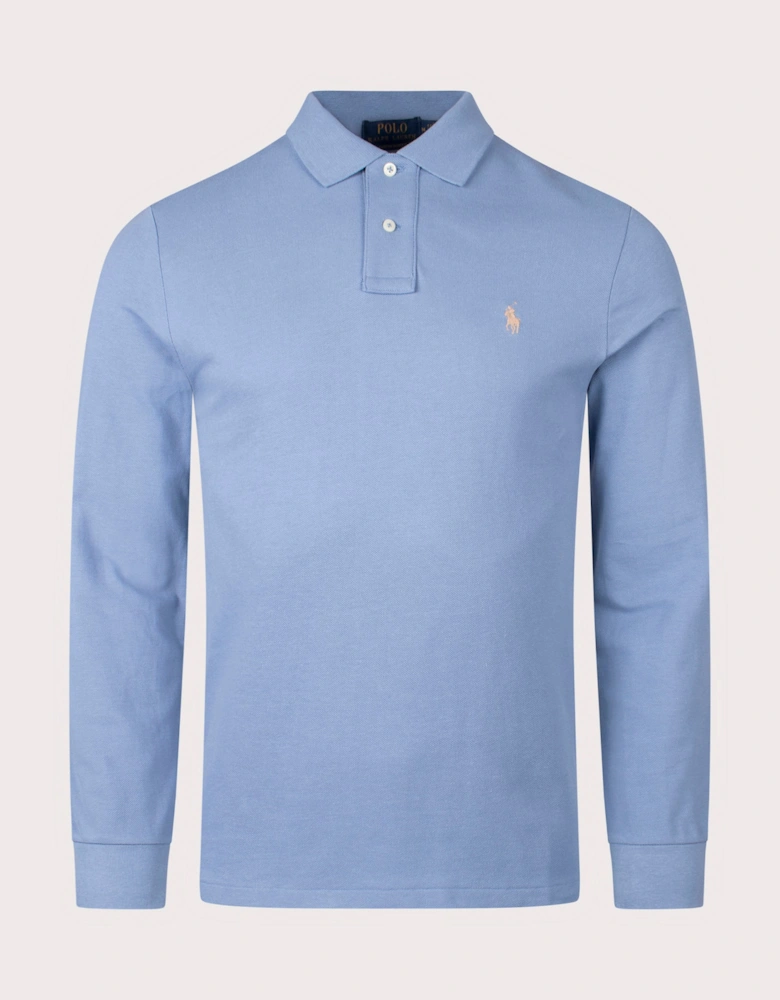 Custom Slim Fit Long Sleeve Polo Shirt