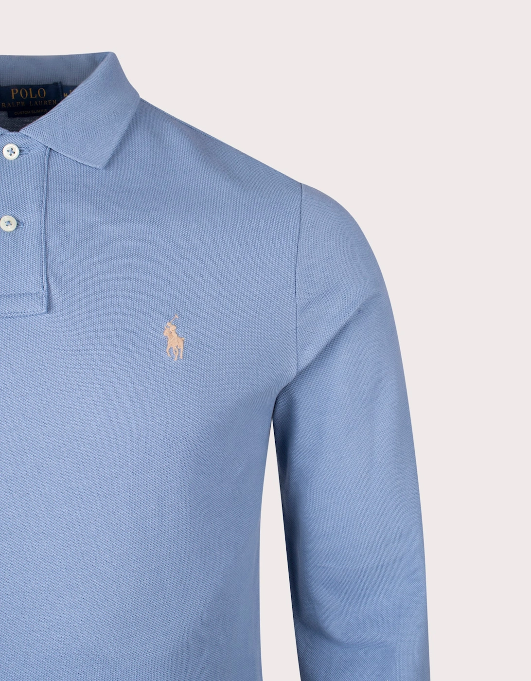 Custom Slim Fit Long Sleeve Polo Shirt
