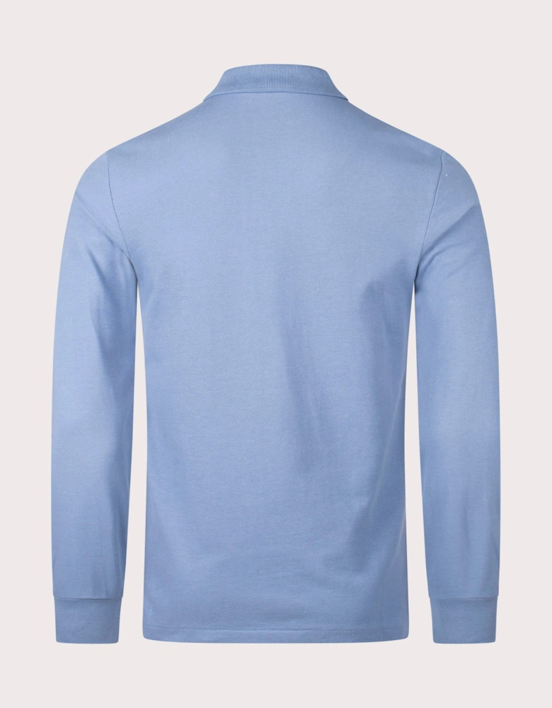 Custom Slim Fit Long Sleeve Polo Shirt