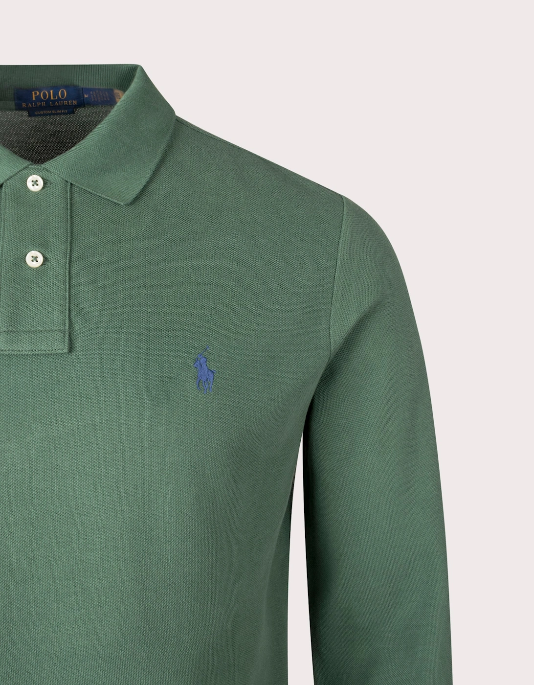 Custom Slim Fit Long Sleeve Polo Shirt