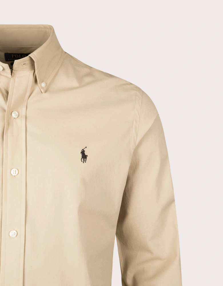 Custom Fit Stretch Poplin Shirt