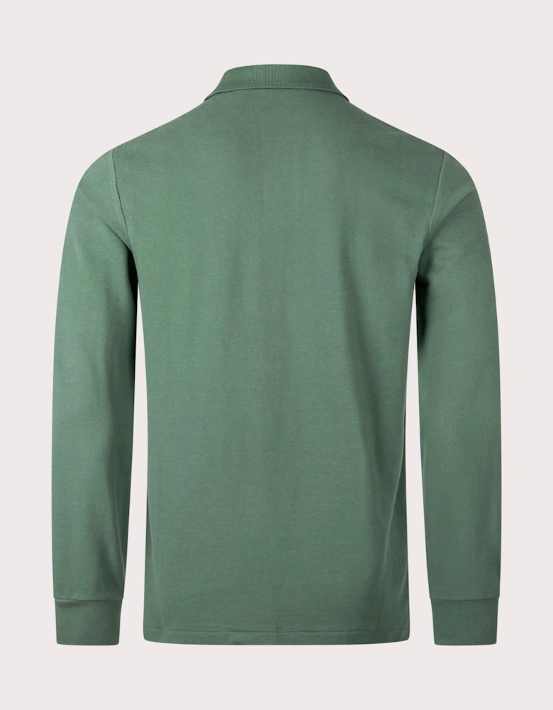Custom Slim Fit Long Sleeve Polo Shirt