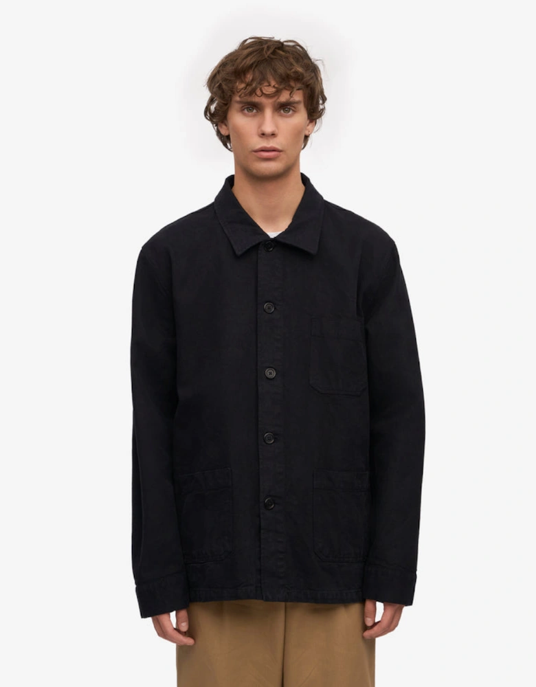 Colorful Standard Mens Organic Workwear Jacket - Deep Black