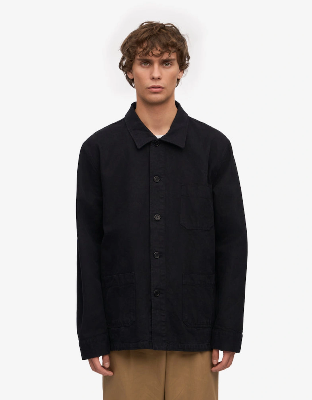 Colorful Standard Mens Organic Workwear Jacket - Deep Black, 2 of 1