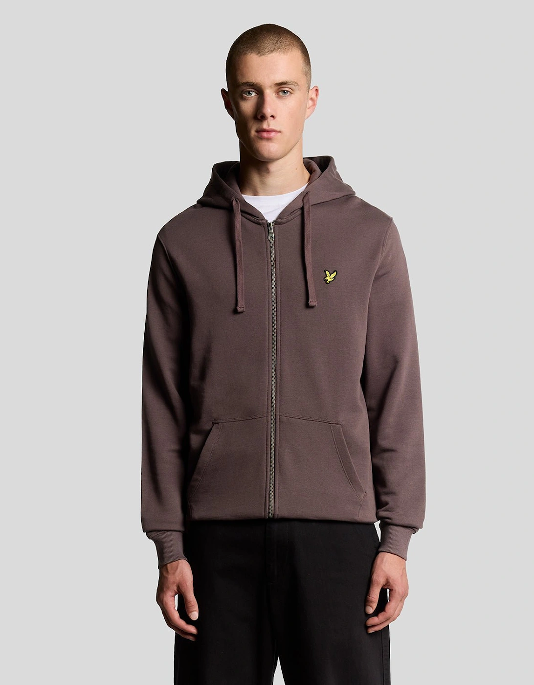 Lyle & Scott Lyle And Scott Men's Loopback Cotton Full Zip Hoodie - Brown