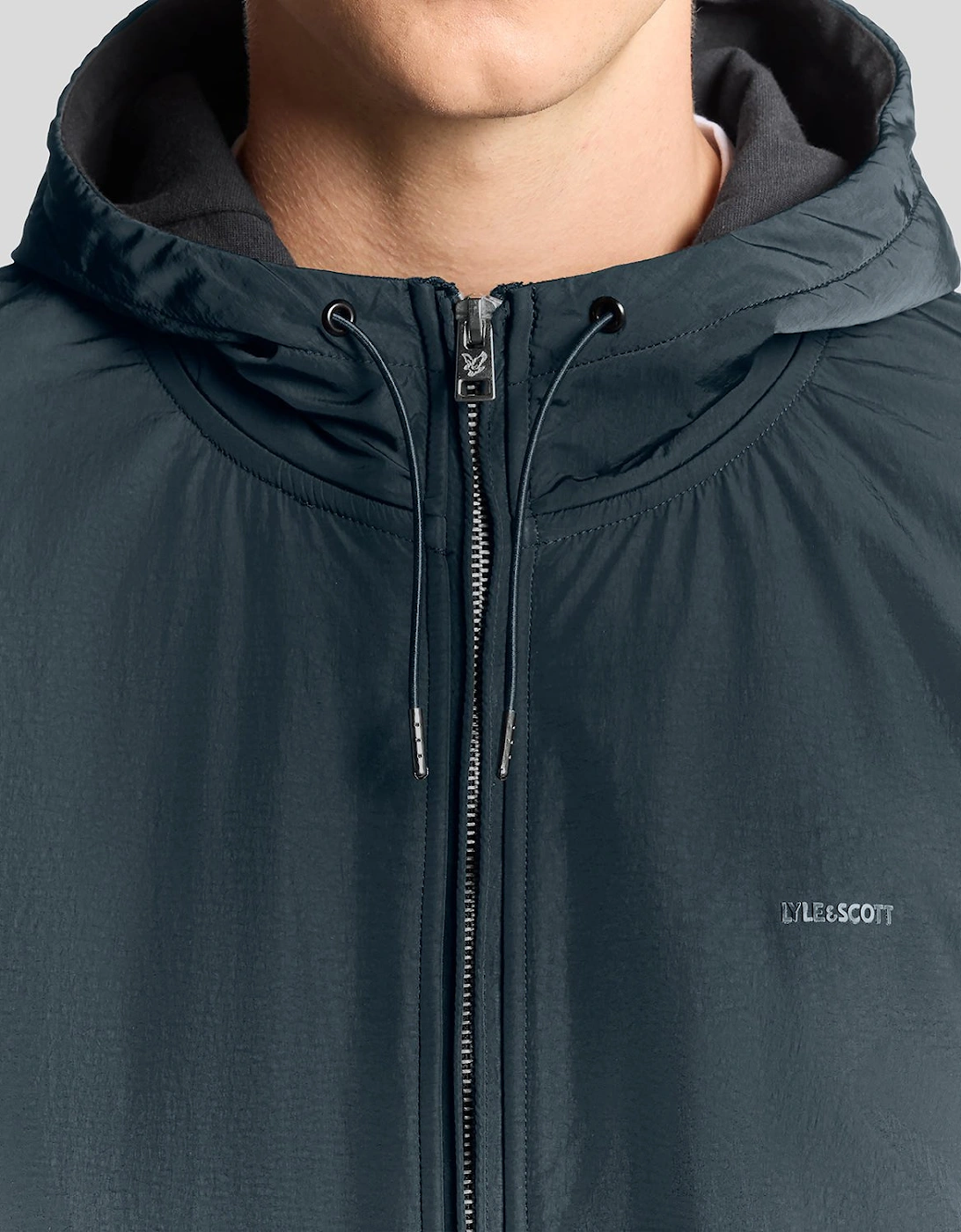 Half Raglan Sleeve Panneled Hoodie