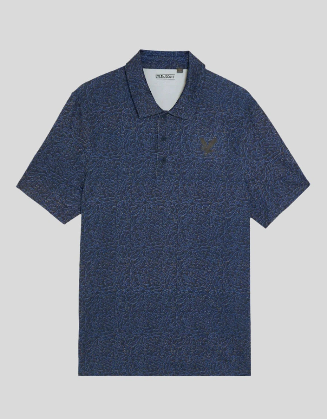 Golf Contour Print Polo Shirt, 2 of 1