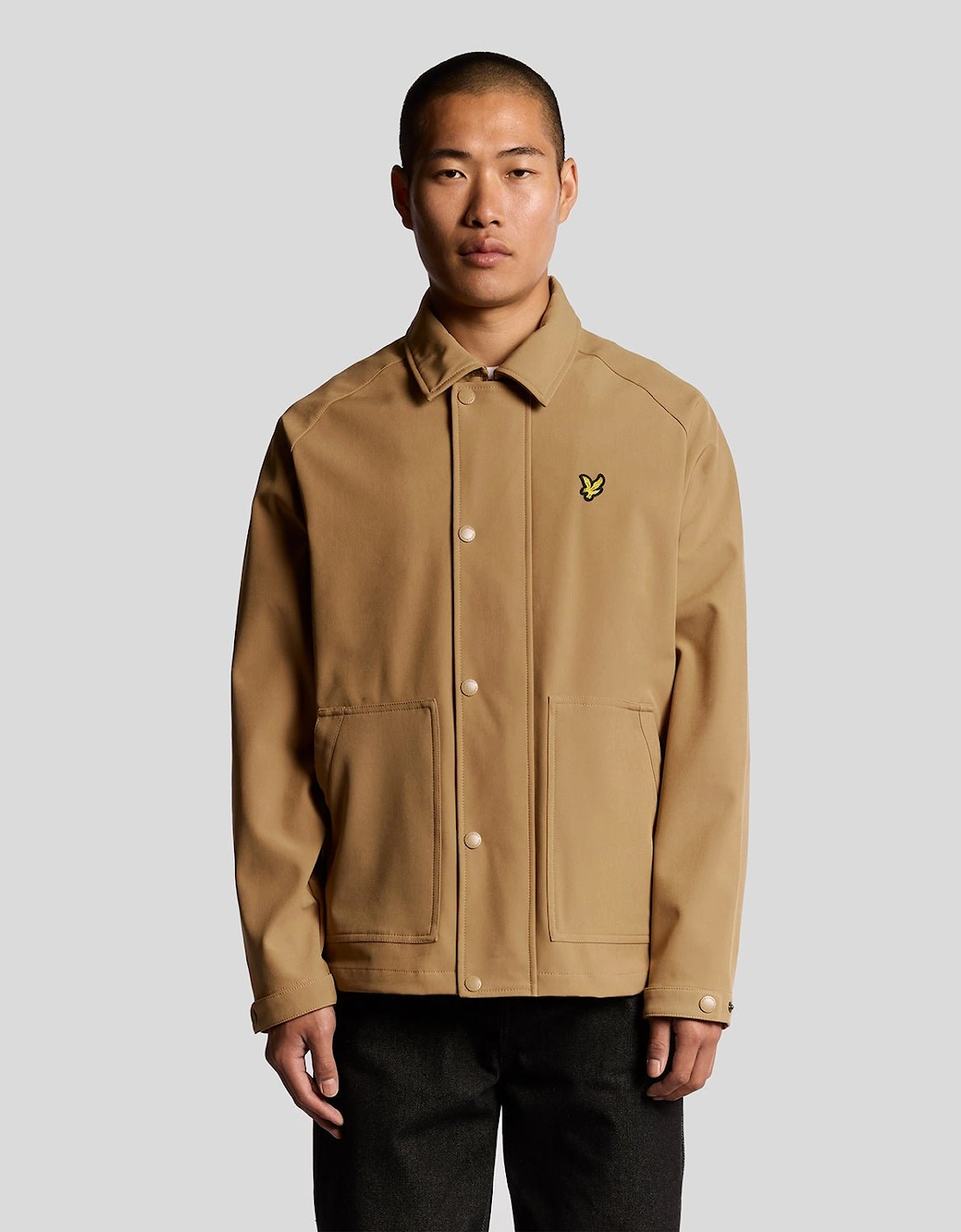 Lyle And Scott Men's Brown Softshell Work Jacket - : Regular/34 Xs