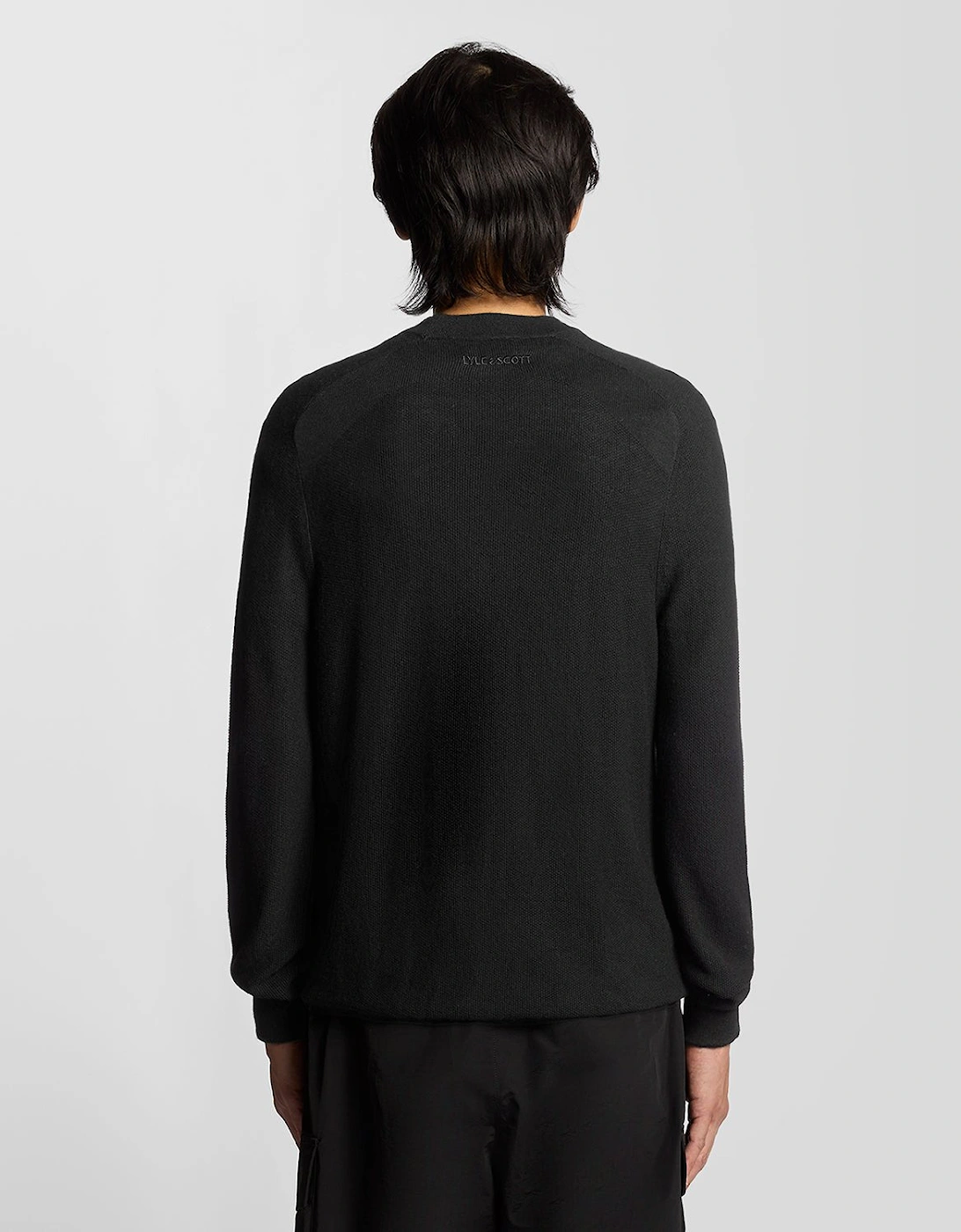 Pique Knit Mock Neck Jumper