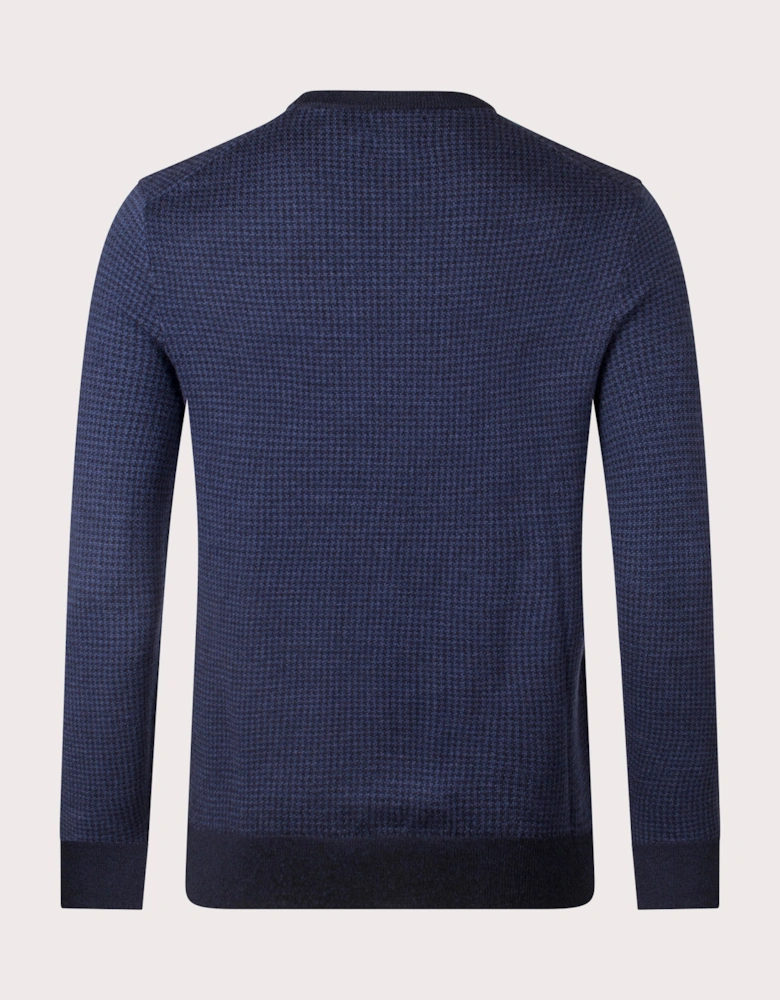 Houndstooth Wool Sweatshirt