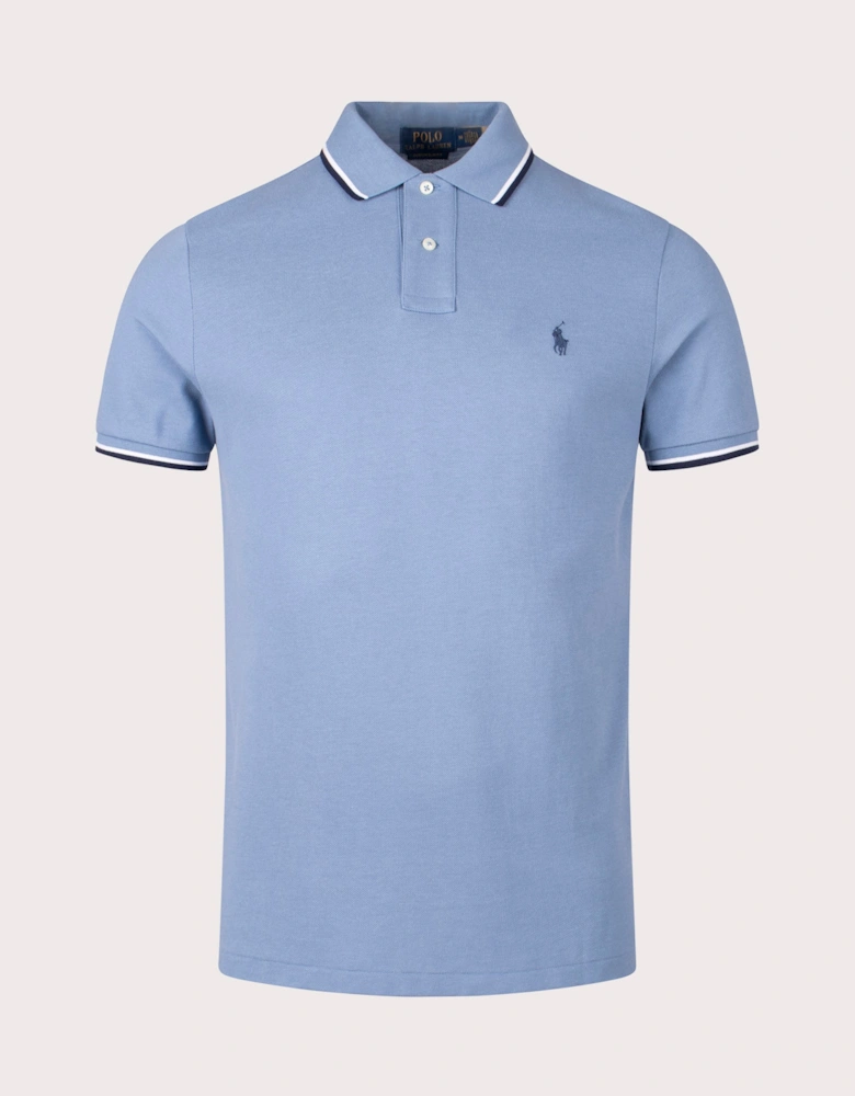Custom Slim Fit Mesh Polo Shirt