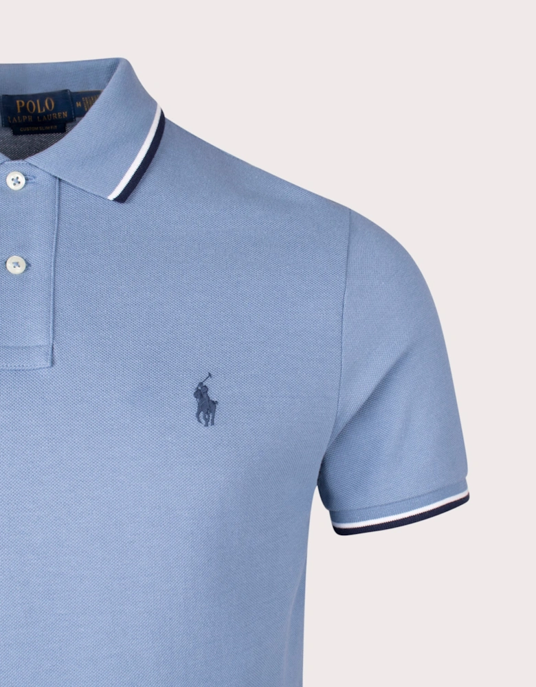Custom Slim Fit Mesh Polo Shirt