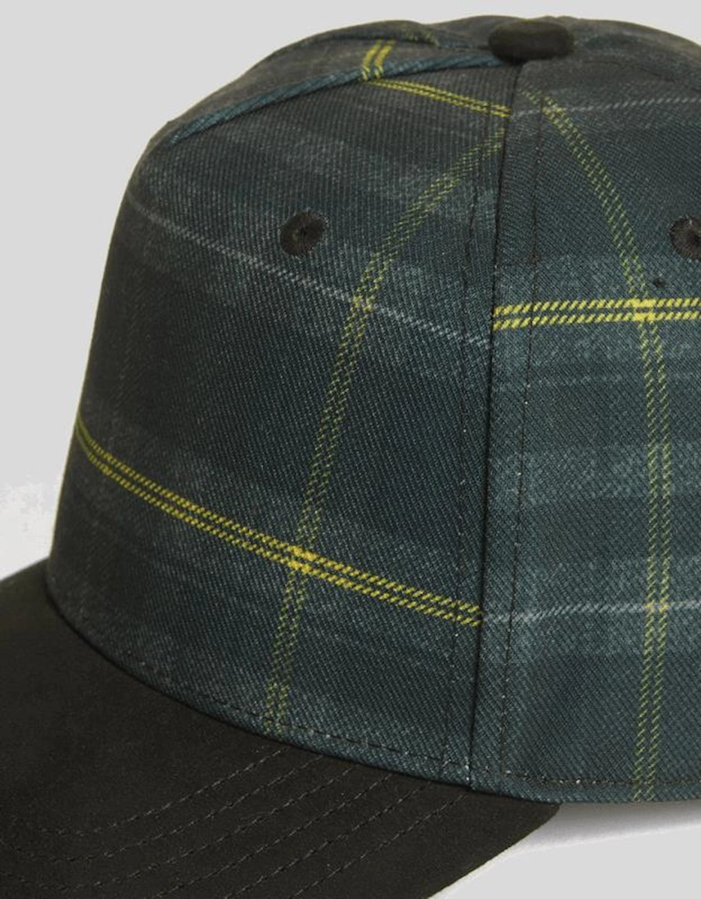 Contrast Tartan Check Baseball Cap