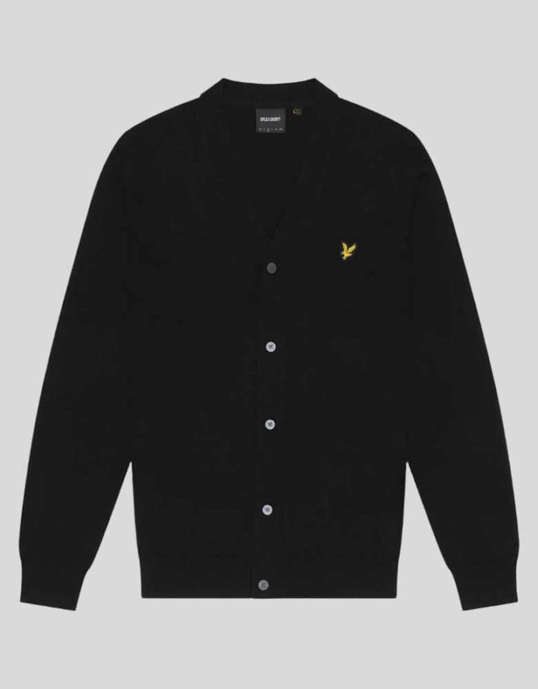 Cotton Merino V Neck Cardigan
