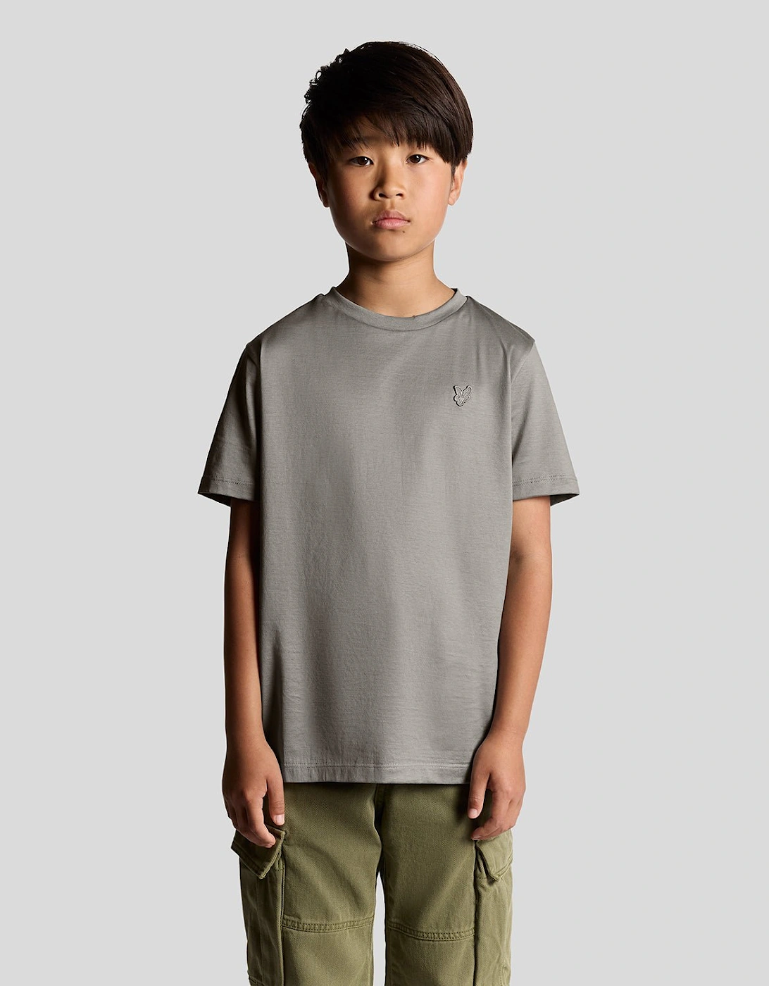 Lyle And Scott Boys Grey 'S Cotton Tonal T-Shirt - Size: 10 Years/11 Years Kids