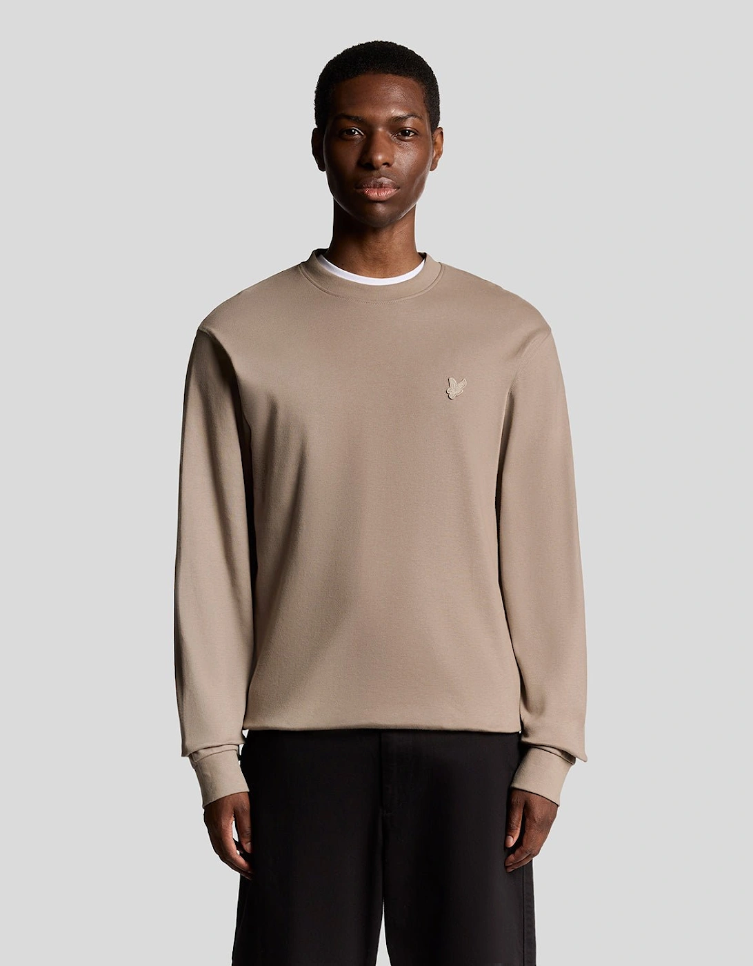 Lyle And Scott Men's Heavyweight Crew Neck Sweatshirt - Cream - Size: 40