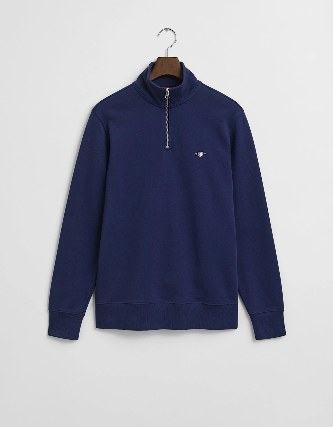 Mens Regular Fit Shield Logo Half Zip Sweatshirt - 423 Persian Blue, 2 of 1
